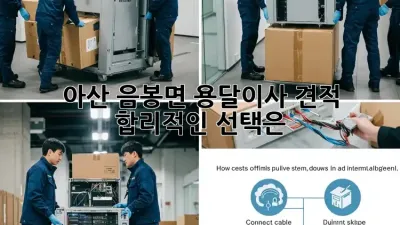 아산 음봉면 용달이사 견적, 합리적인 선택은?